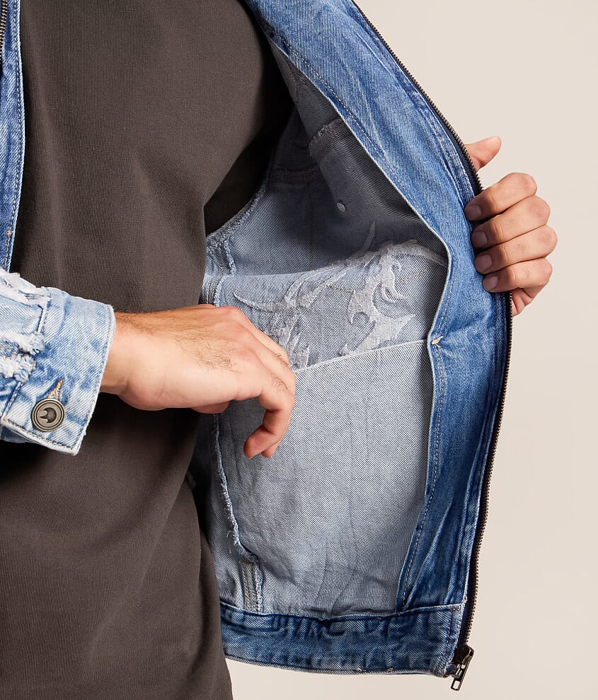 Studded Denim Stretch Jacket
