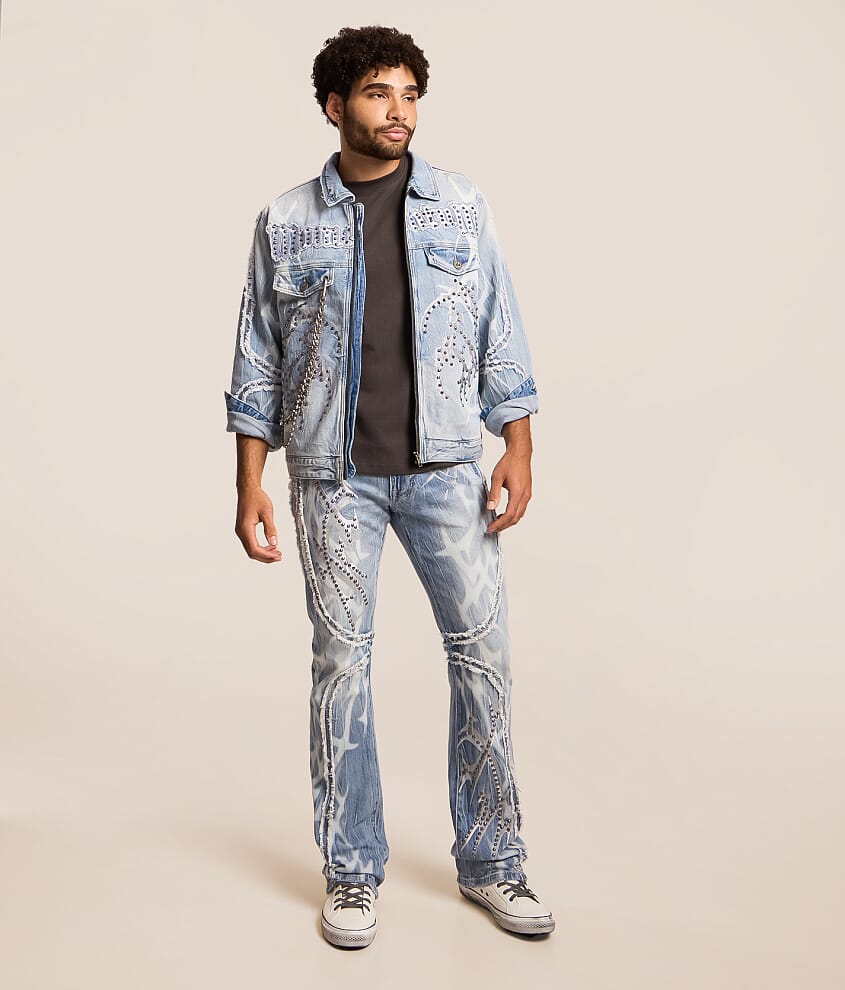 Studded Denim Stretch Jacket