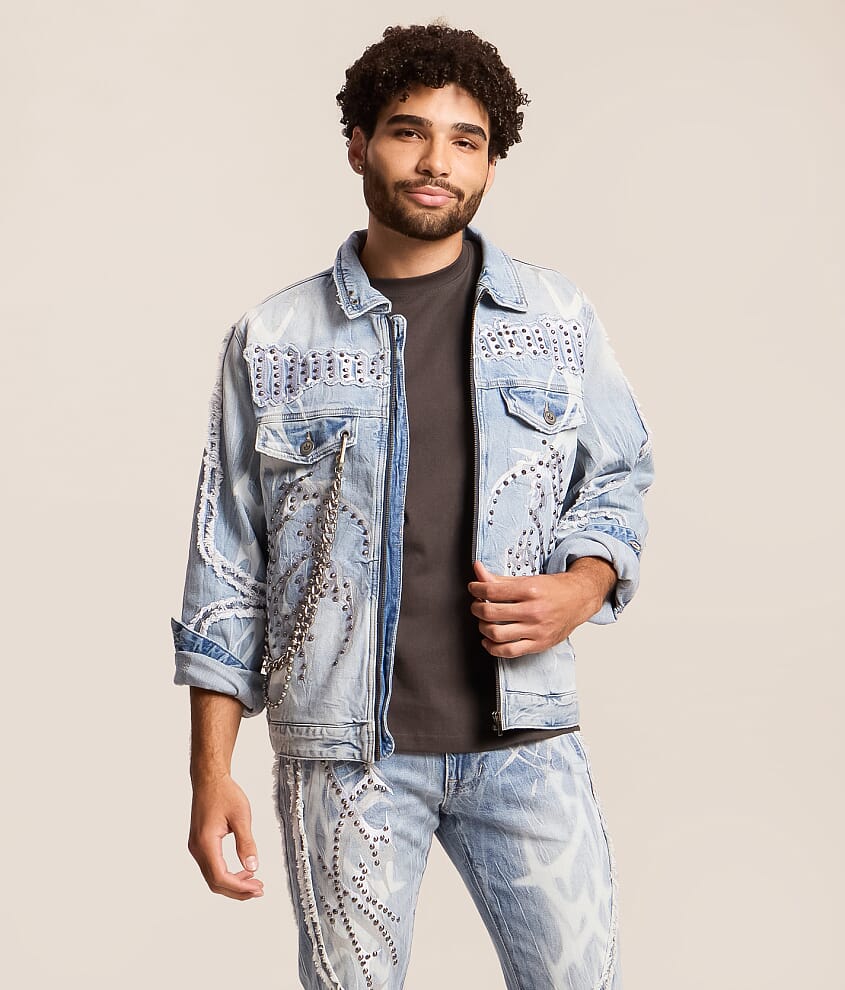 Studded Denim Stretch Jacket