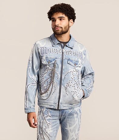 Studded Denim Stretch Jacket thumbnail 2