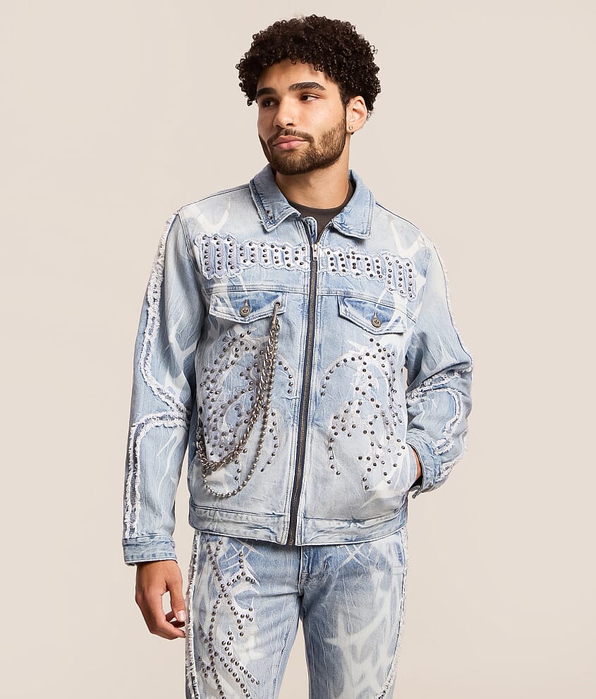 Studded Denim Stretch Jacket
