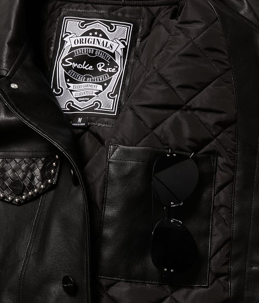 Faux Leather Workwear Jacket