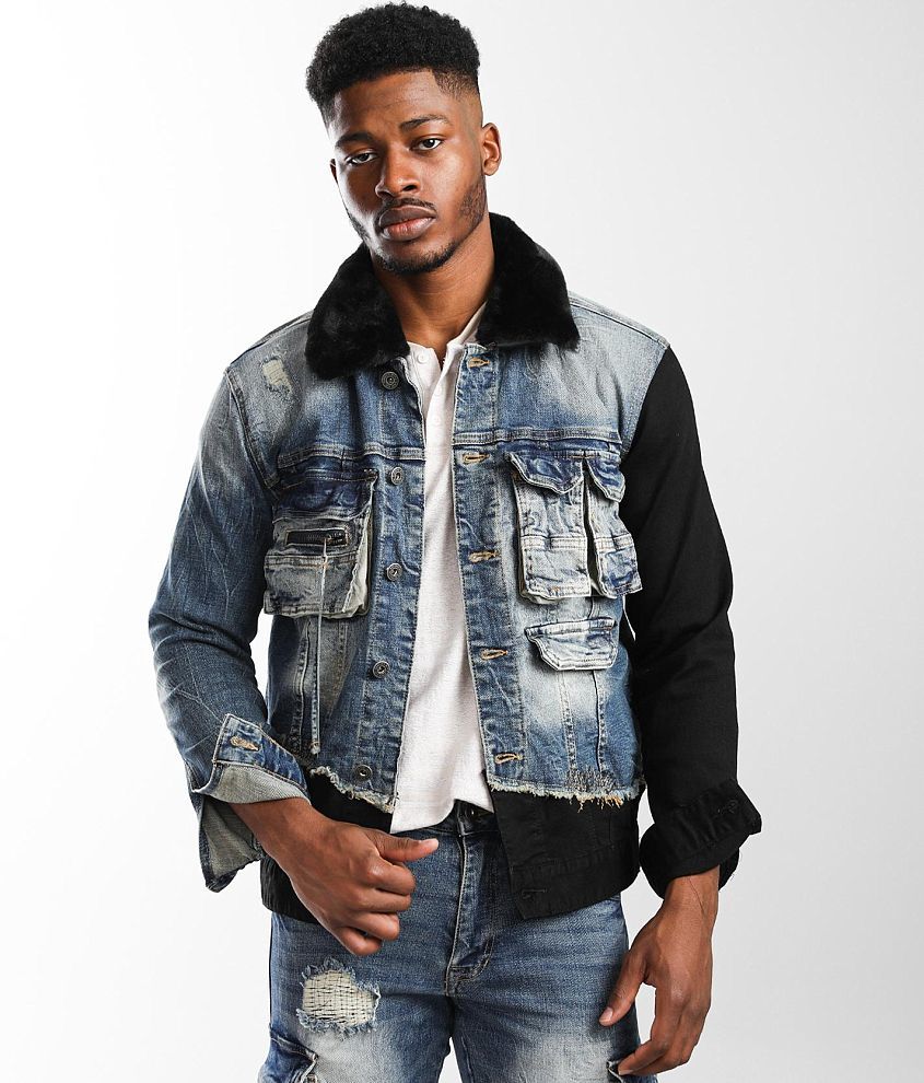 Mens Leather Denim Jackets