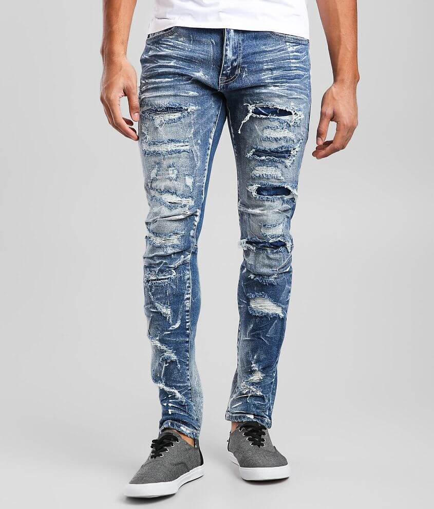 Smoke Rise&#174; Brush Blue Taper Stretch Jean front view