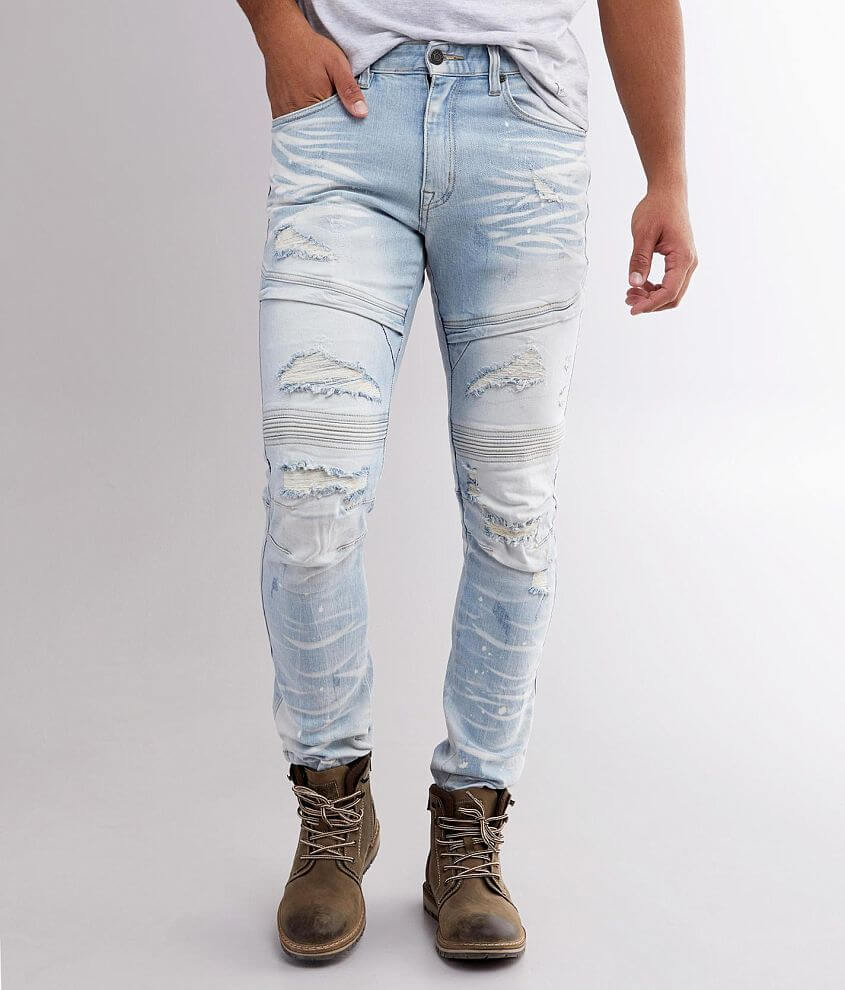 Smoke Rise® Taper Stretch Jean - Men's Jeans in Speckle Blue | Buckle