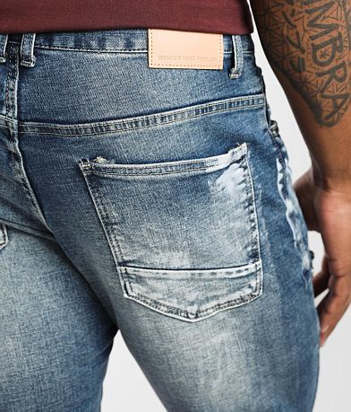 Smoke Rise&#174; Brush Taper Stretch Jean BACK_POCKET