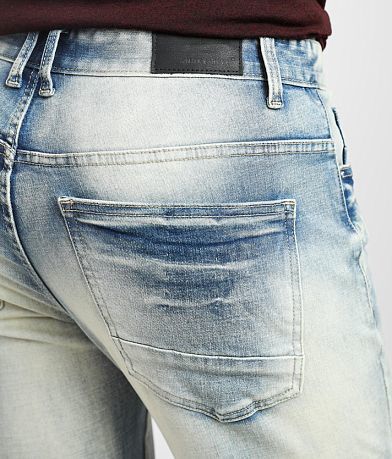 Smoke Rise&#174; Light Blue Taper Stretch Jean BACK_POCKET