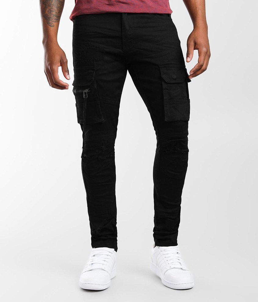 Smoke Rise® Jet Taper Cargo Stretch Jean - Men's Jeans in Jet Black ...