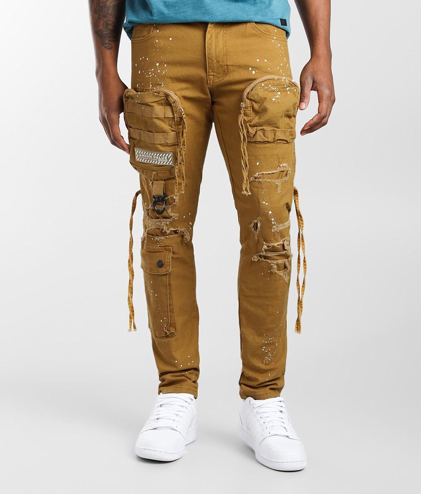 Smoke Rise&#174; Wheat Cargo Taper Stretch Jean front view