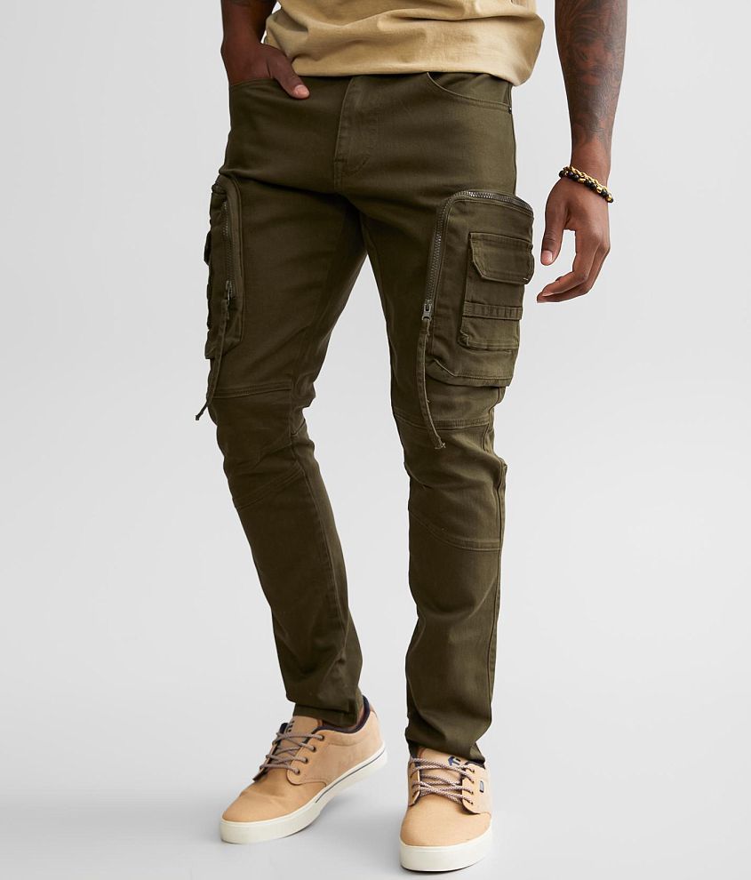 Smoke Rise® Cargo Taper Stretch Jean - Men's Jeans in Olive | Buckle