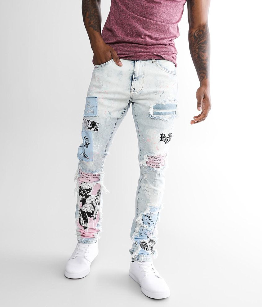 Smoke Rise&#174; Patched Taper Stretch Jean front view