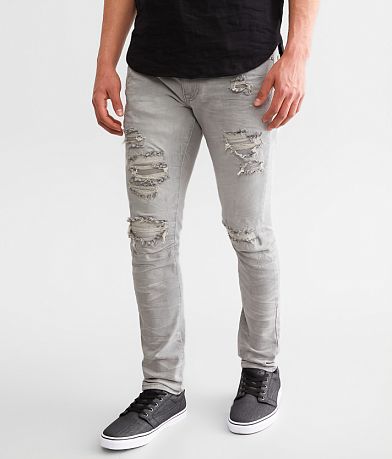 Frontwalk Men Ripped Skinny Jeans Distressed Destroyed Slim Fit