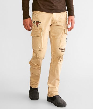 Smoke Rise Men's Twill Cargo Camo Tapered Pants