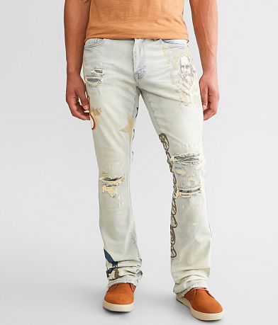 Smoke Rise® Stacked Flare Stretch Jean front view