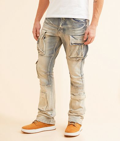 Smoke Rise® Stacked Flare Stretch Jean front view