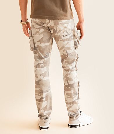 Smoke Rise&#174; Slim Taper Stretch Cargo Camo Jean BACK