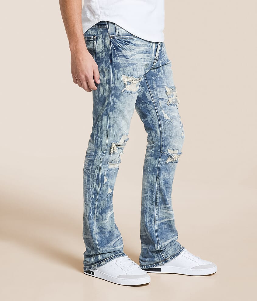 Lazy Stacked Flare Stretch Jean