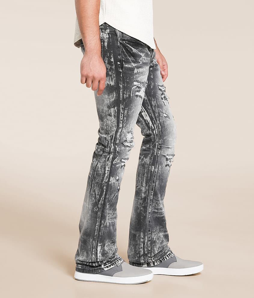 Lazy Stacked Flare Stretch Jean