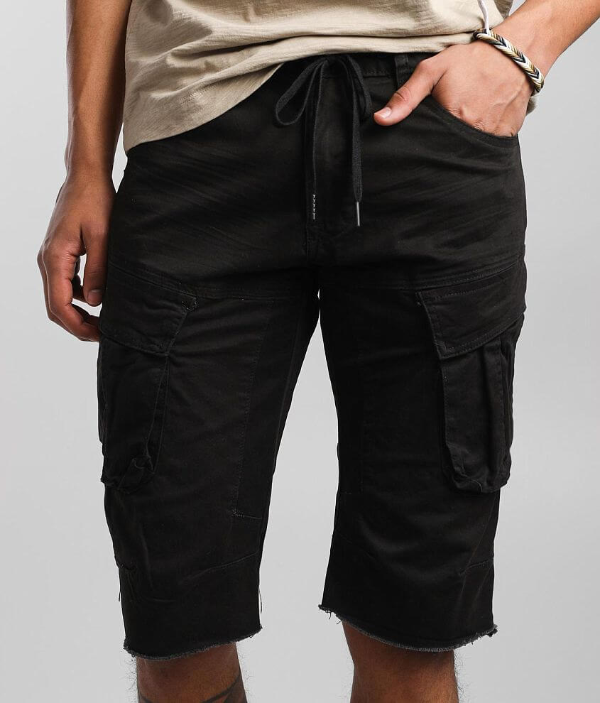 Smoke Rise® Cargo Stretch Short Men's Shorts in Black Buckle