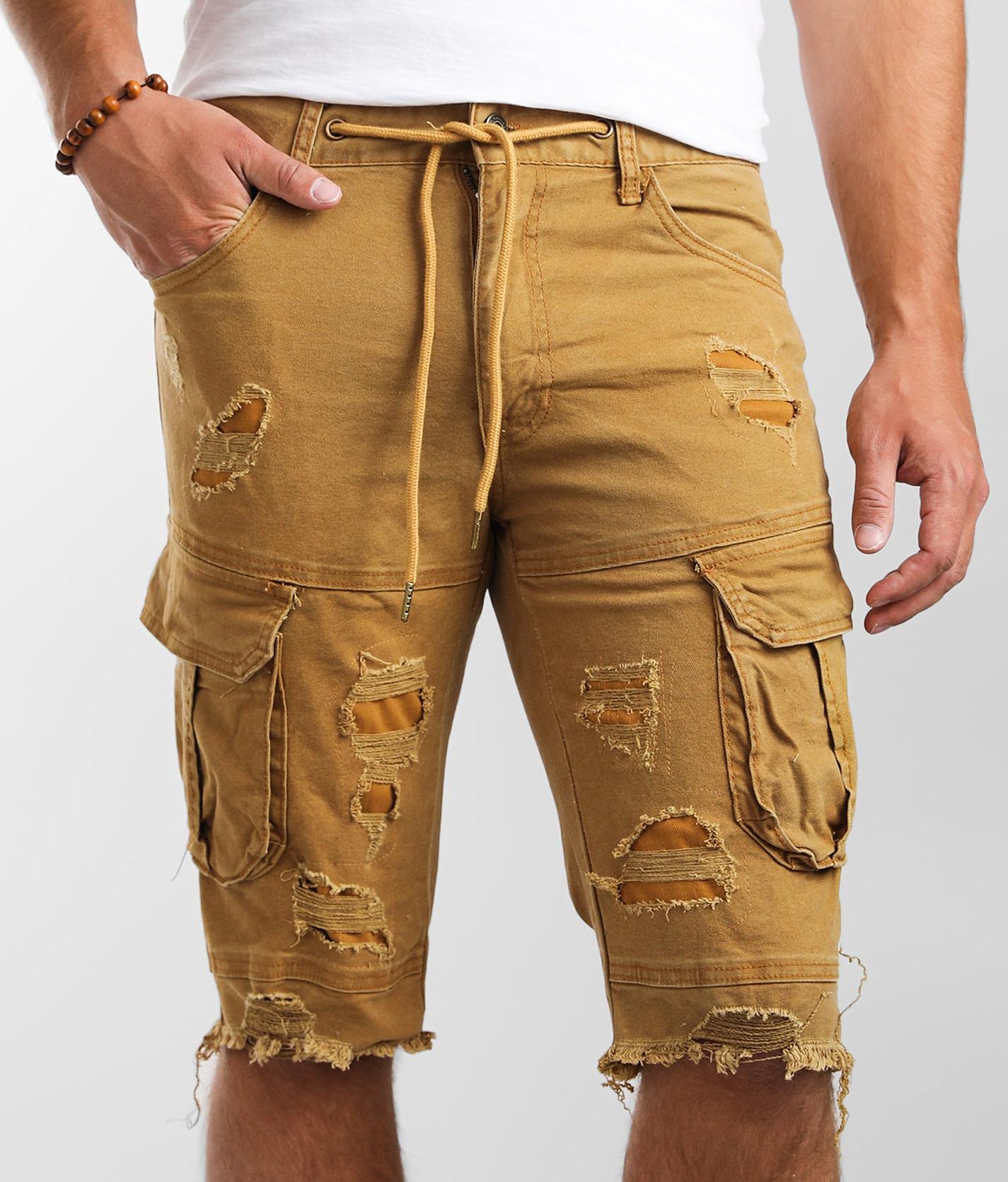 long rise cargo shorts