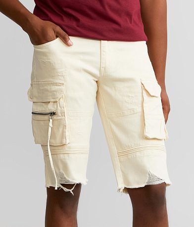 Smoke Rise® Cargo Denim Stretch Short front view