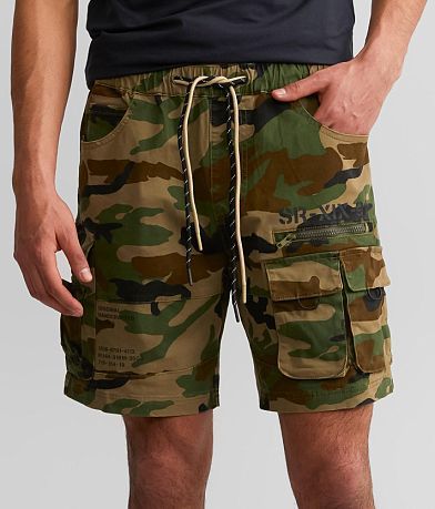 Smoke Rise® Camo Cargo Stretch Short front view