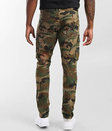 Smoke Rise&#174; Camo Cargo Taper Stretch Jean BACK
