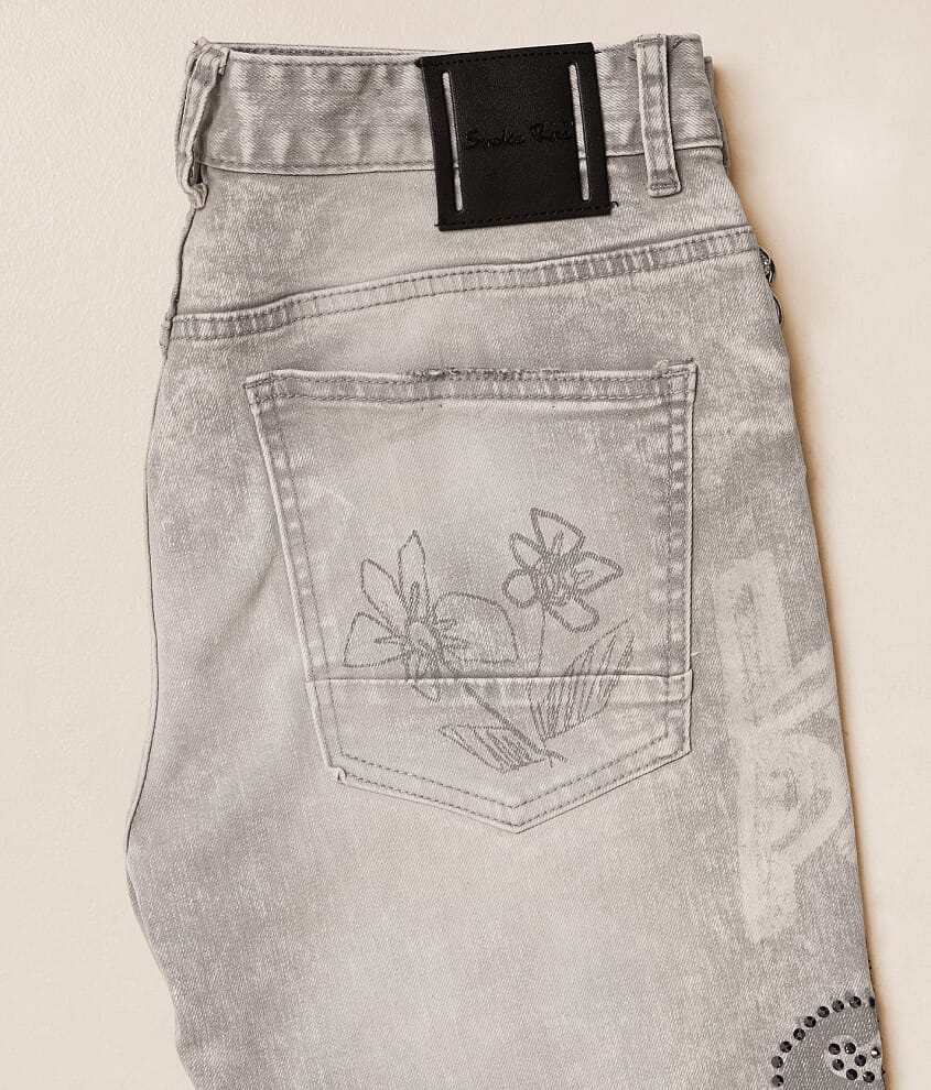Rhinestone Straight Stretch Jean