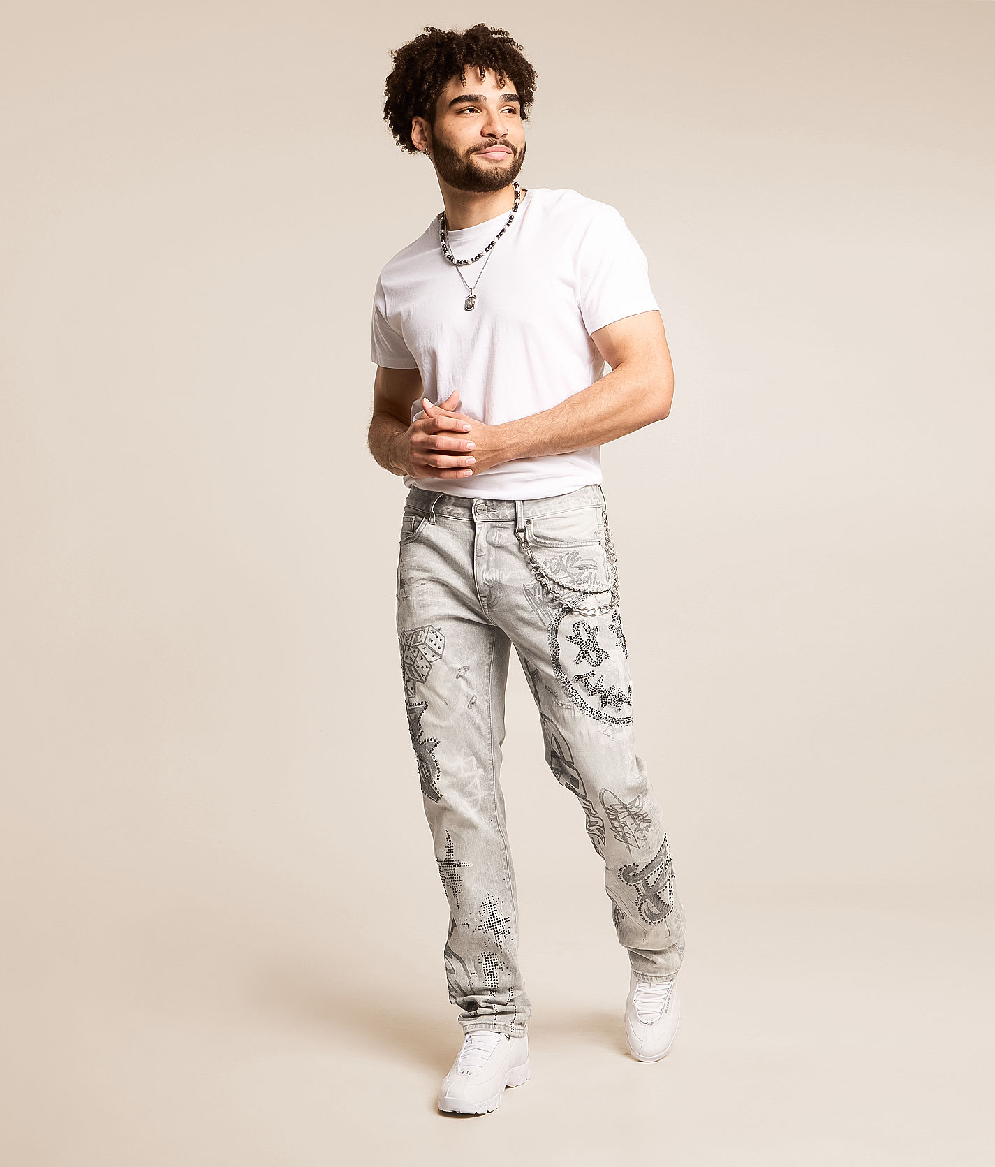 Smoke Rise® Rhinestone Straight Stretch Jean - Men's Jeans in