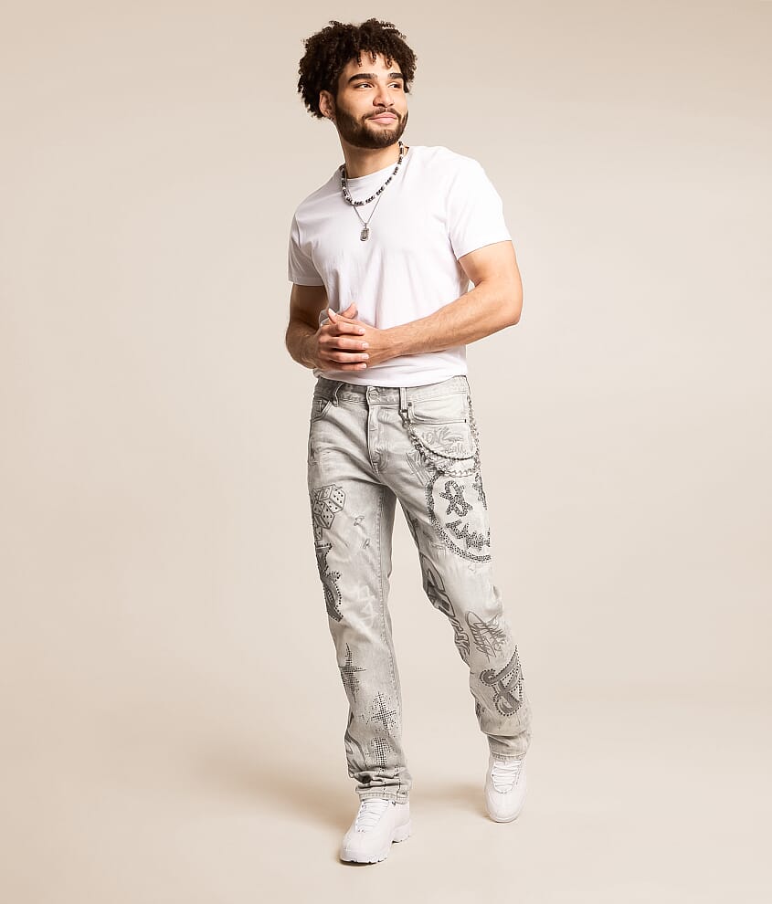 Smoke Rise® Rhinestone Straight Stretch Jean - Men's Jeans in