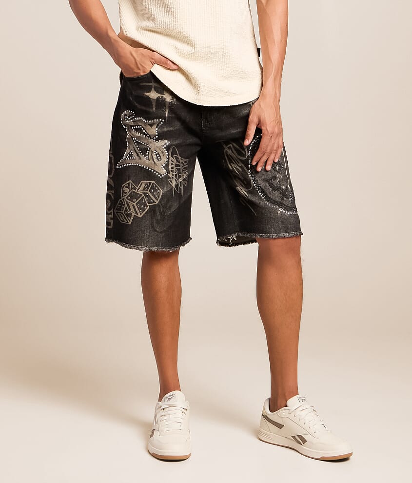 Rhinestone Stretch Short