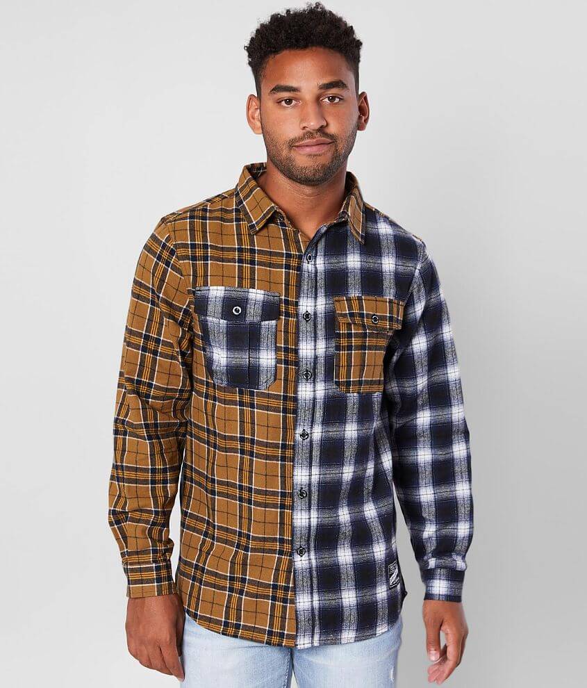 Smoke Rise® Mixed Flannel Shirt - Men's Shirts in Wheat | Buckle