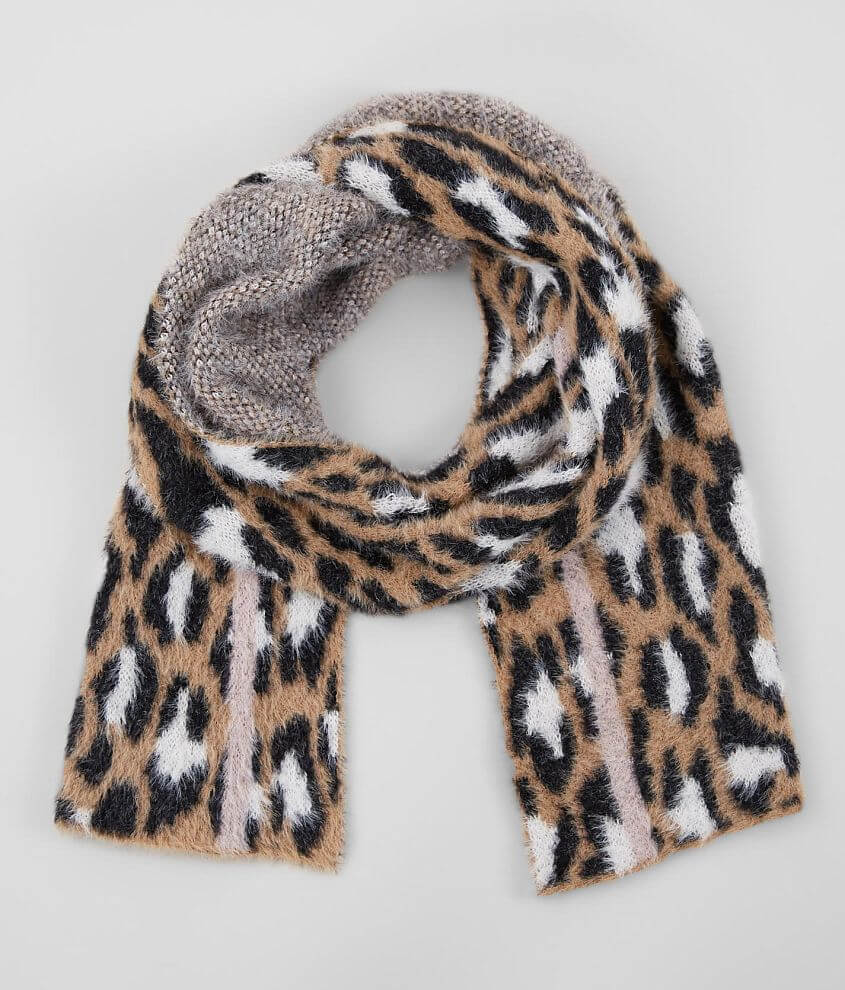 Leopard Print Scarf front view