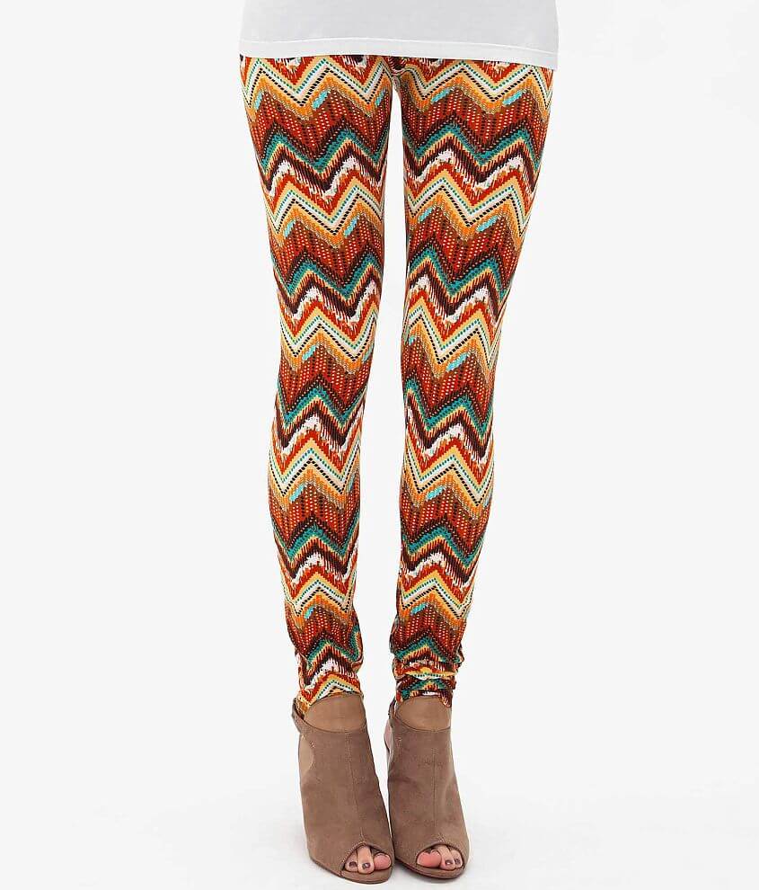 Nice.H Chevron Legging - Women's Leggings in Teal Rust