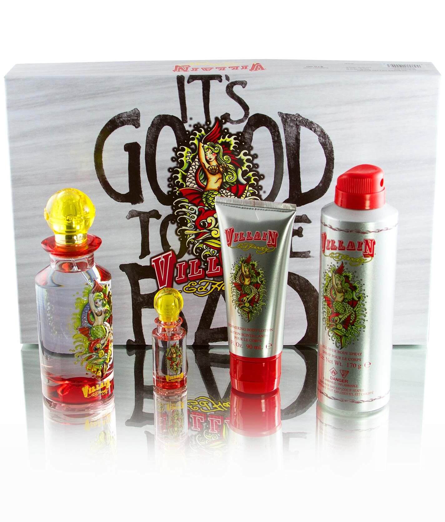 Ed Hardy Villain Fragrance Gift Set - Fragrance in Red | Buckle