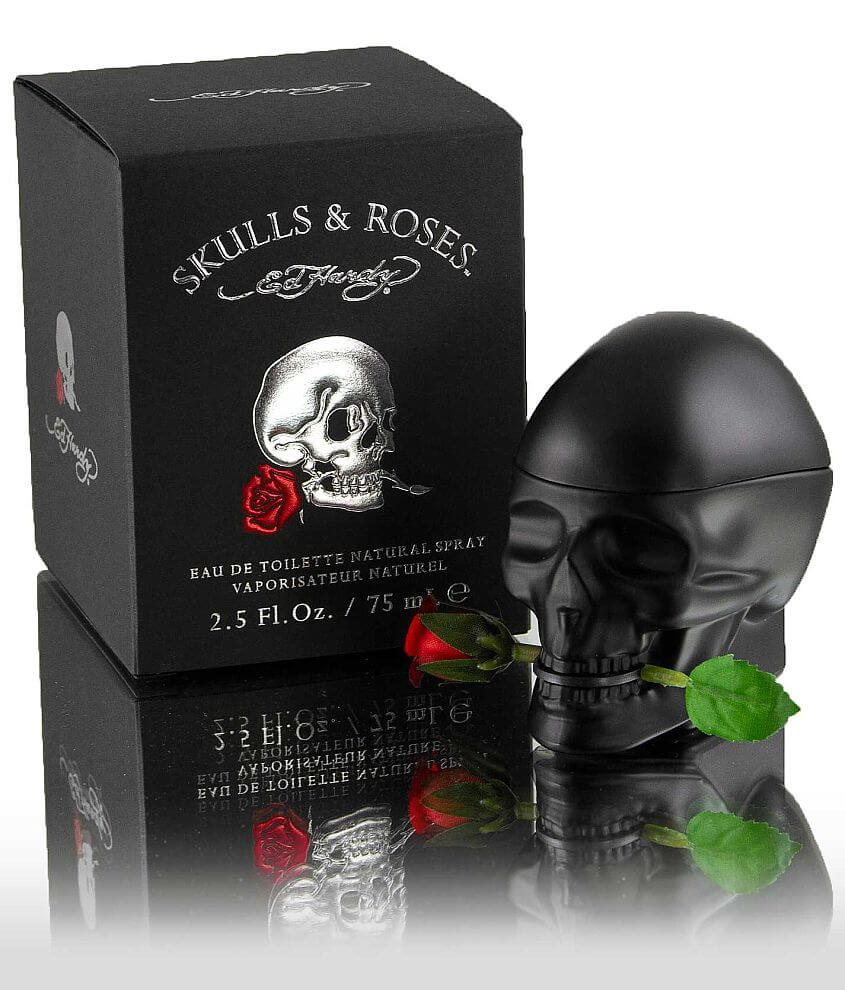 Ed Hardy Skulls & Roses Cologne front view