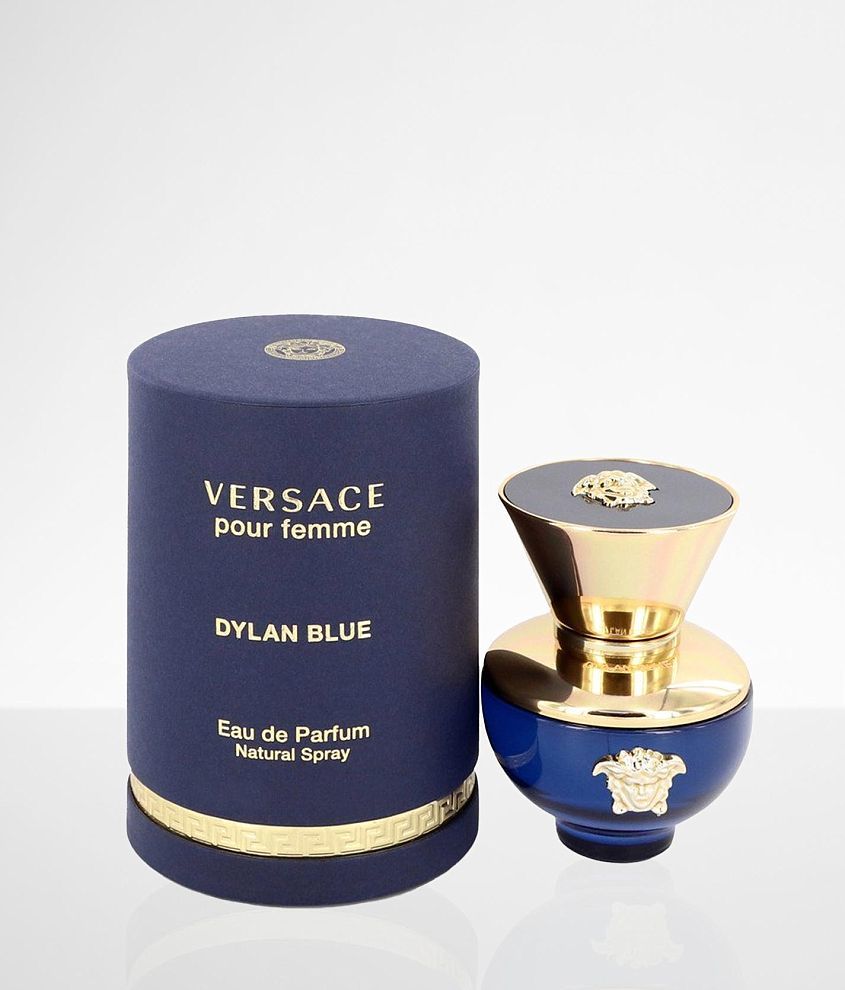 Cologne Bundle of Womens Versace Pour Femme Dylan Blue by Versace Eau de Parfum Spray 1.7 oz and A Crystal Noir Mini EDT .17 oz