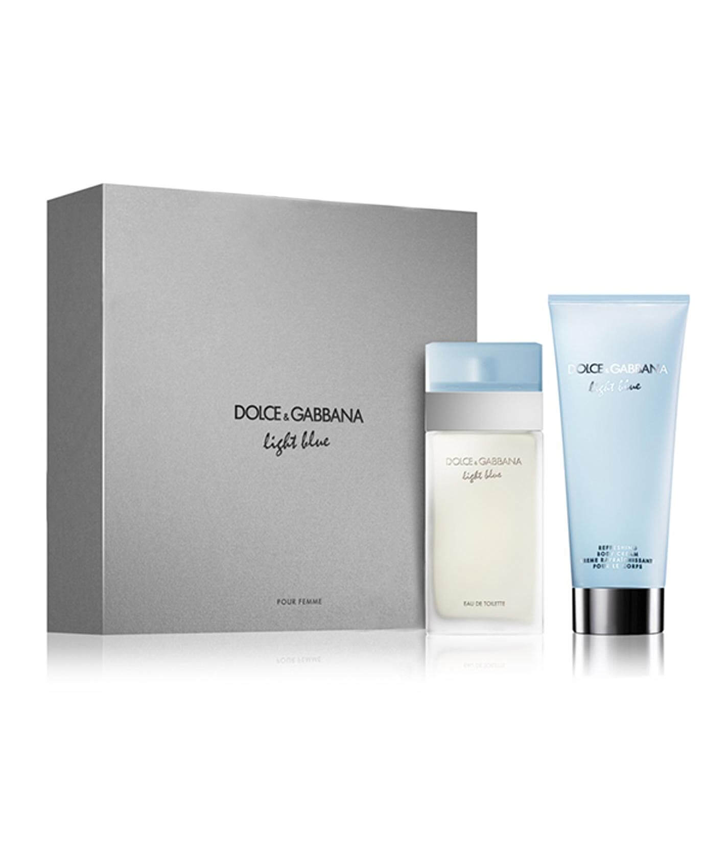 dolce and gabbana light blue gift set for her