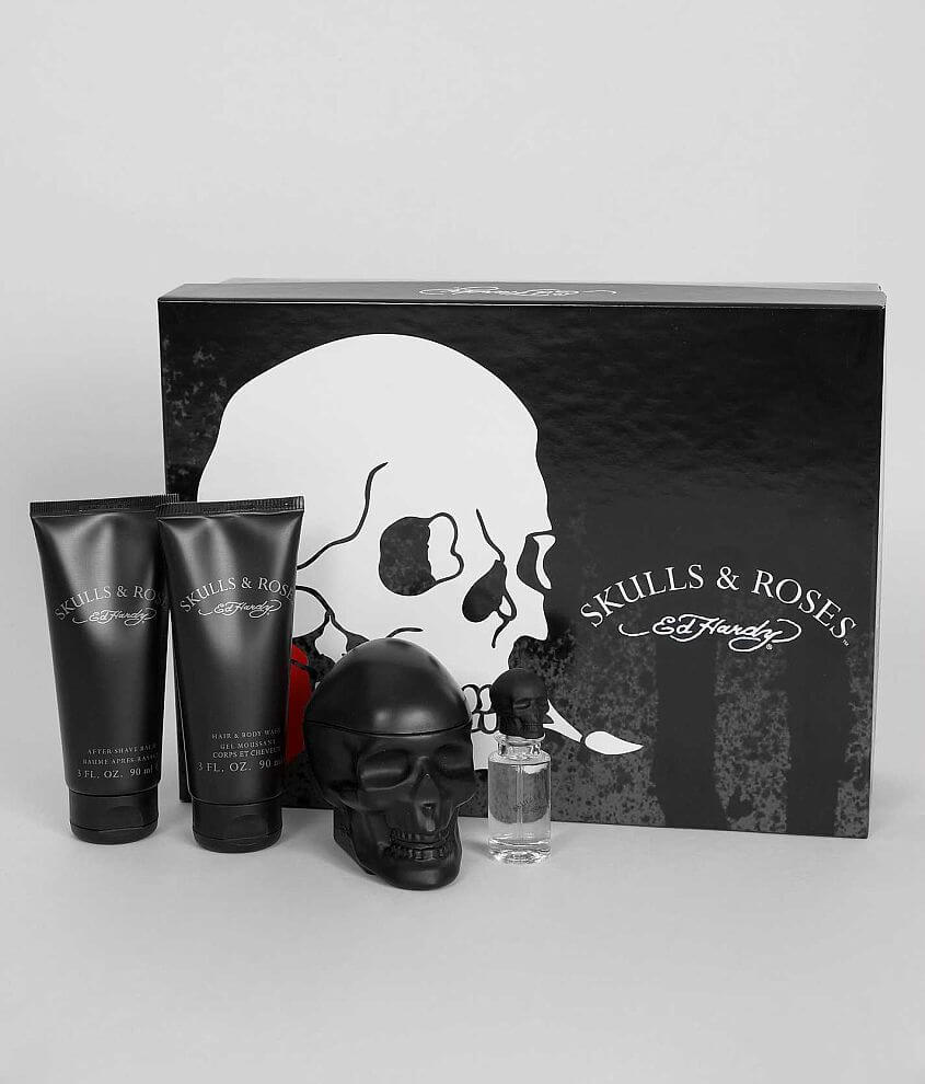Ed Hardy Skulls &#38; Roses Cologne Gift Set front view