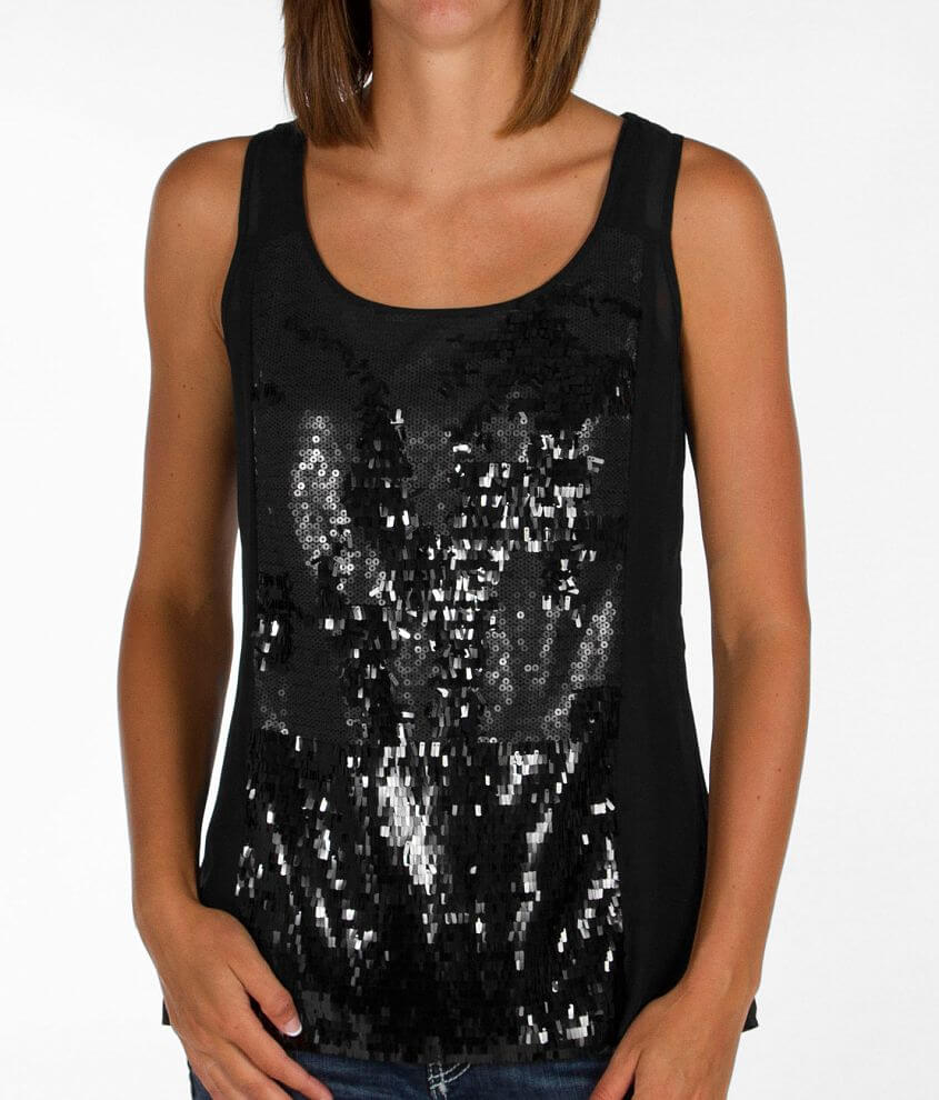 Daytrip Sequin Tank Top front view