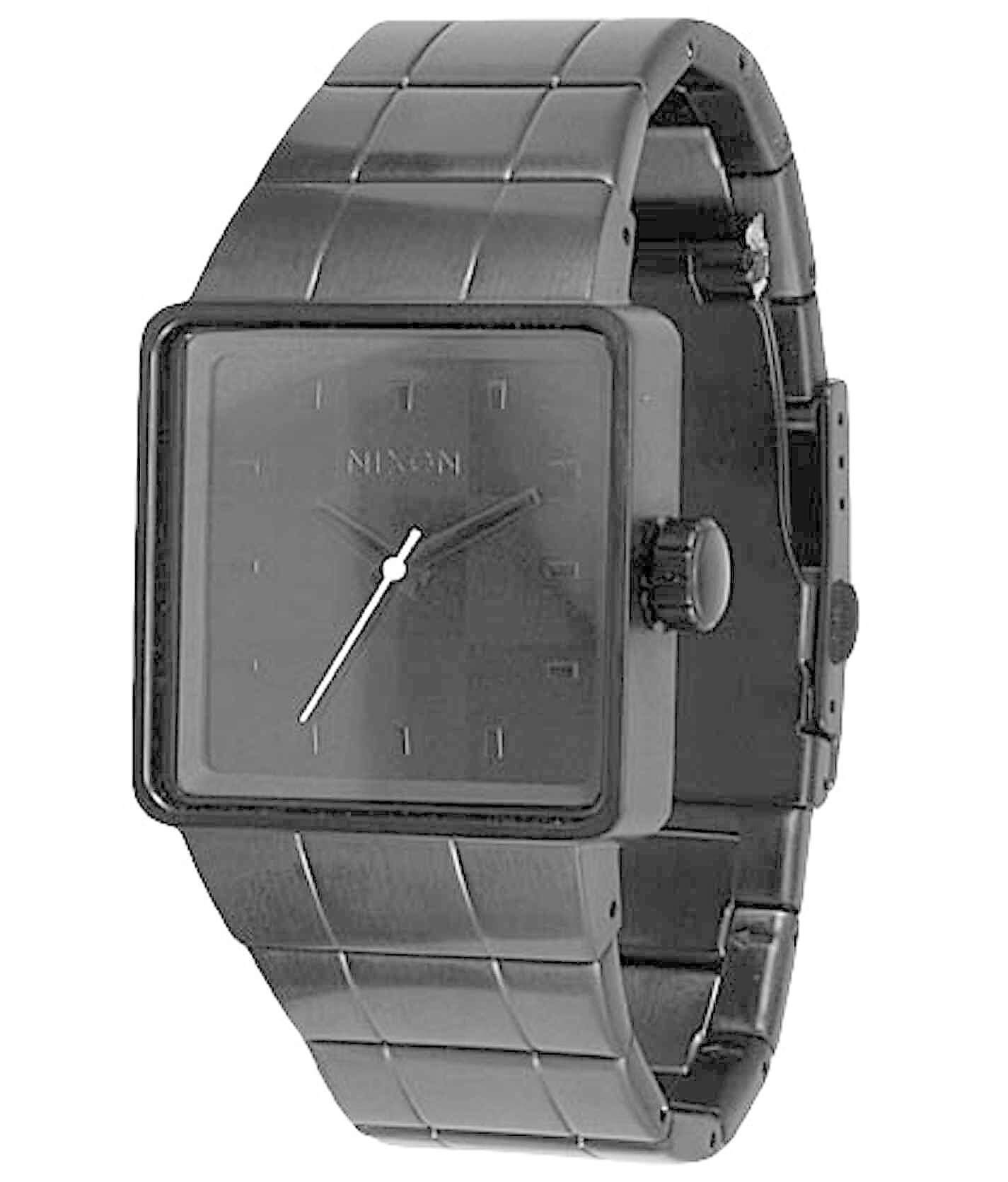 Nixon The Quatro Watch Men s Watches in All Black Buckle