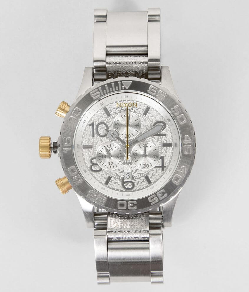 Nixon 42-20 Chrono Watch - Women's Watches in All Silver Stamped