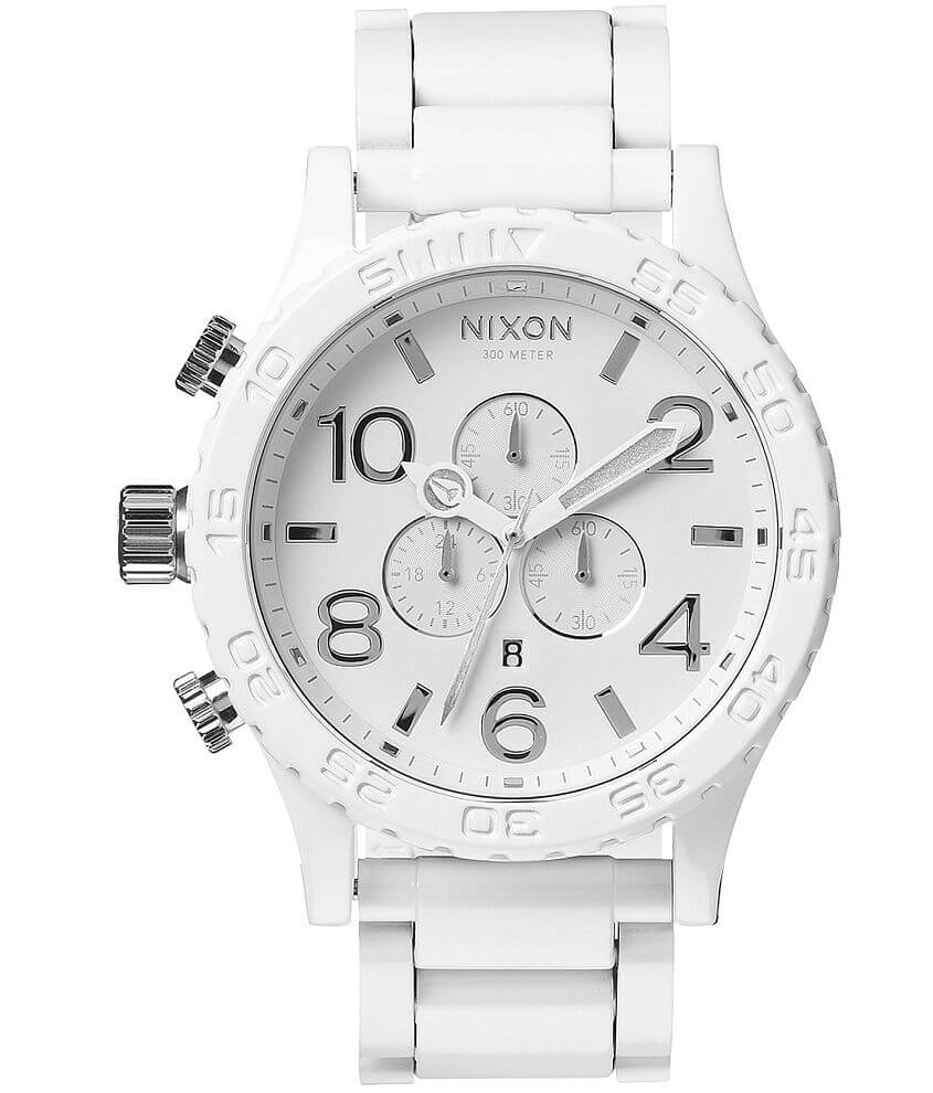 Nixon 51-30 Chrono Watch - Men's Watches in All White Silver | Buckle