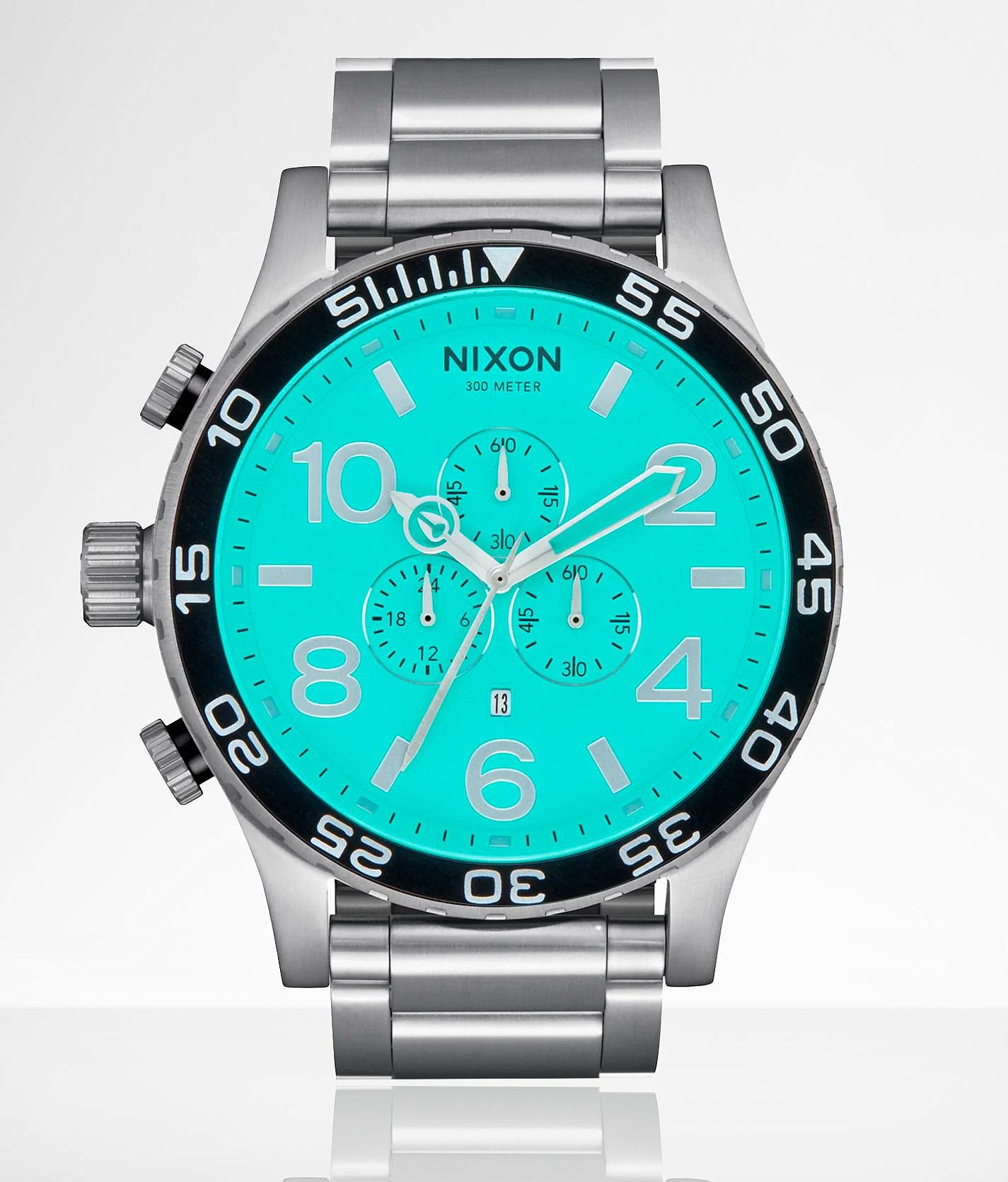 Nixon The 51-30 Chrono Watch - Men's Watches in Silver Turquoise