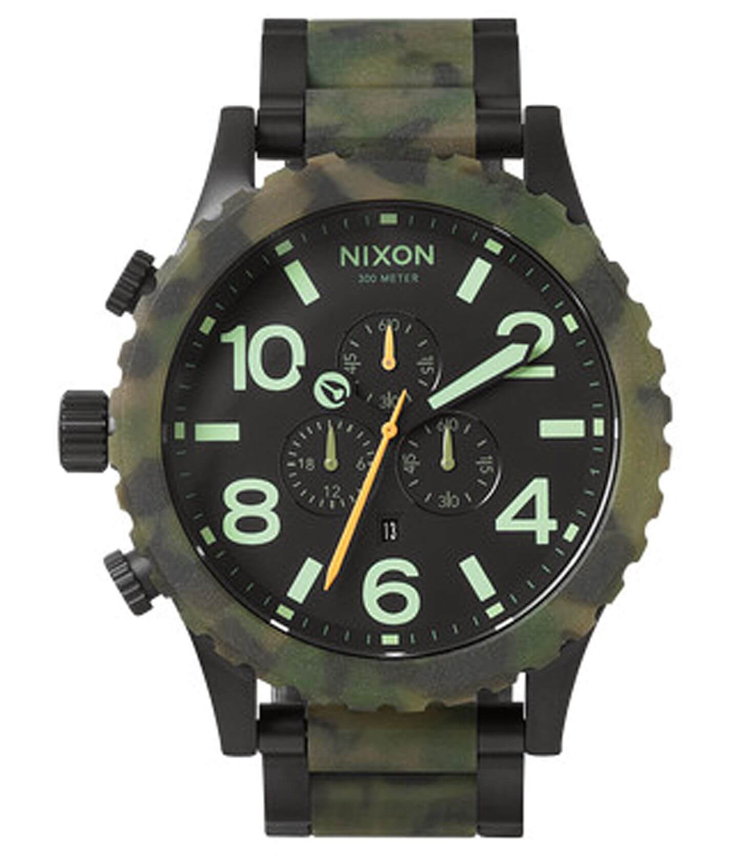 Nixon 51-30 Chrono Watch - Clothing in Matte Black Camo | Buckle
