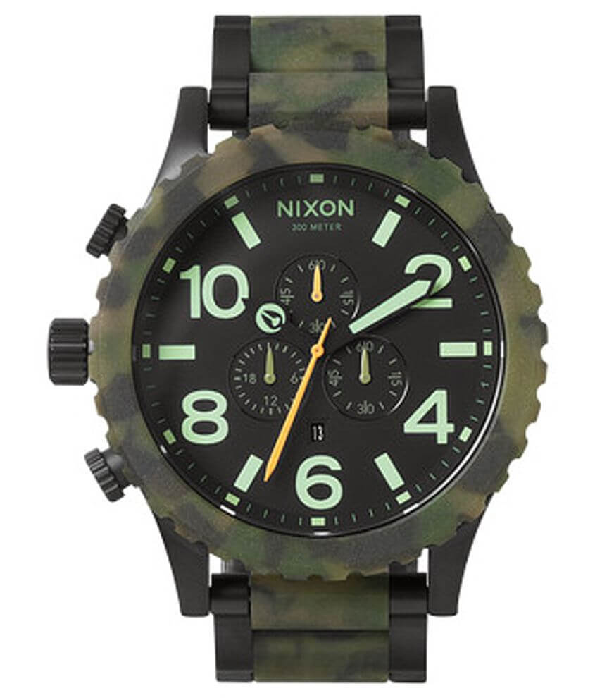 Nixon 51-30 Chrono Watch - Men's Watches in Matte Black Camo | Buckle