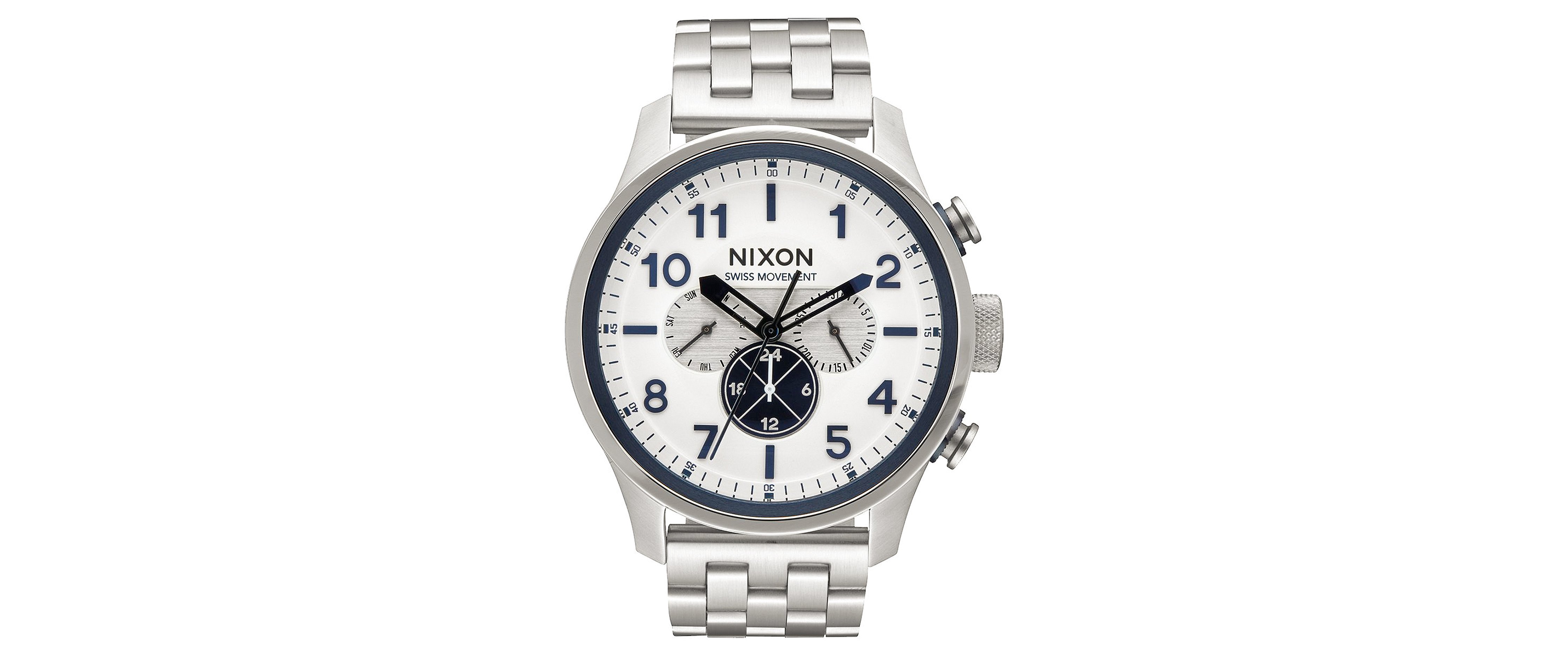 Nixon The Safari Watch - Clothing in Silver | Buckle display picture 3