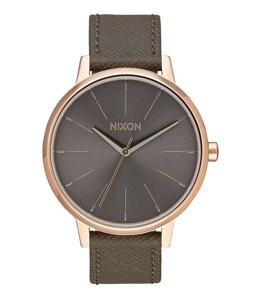 Nixon The Kensington Leather Watch front view