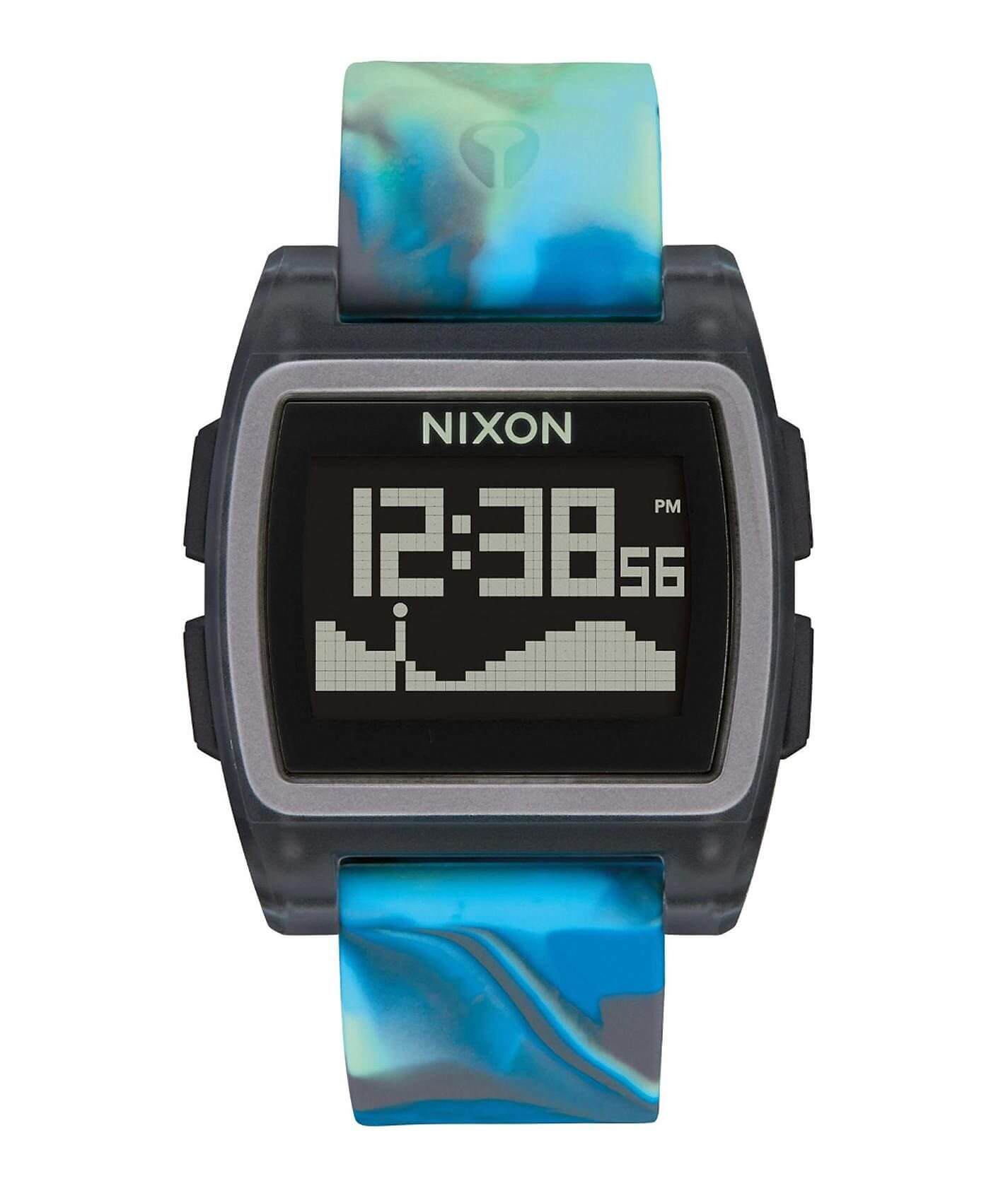 Nixon The Base Tide Watch Men's Watches in Blue Jellyfish Buckle