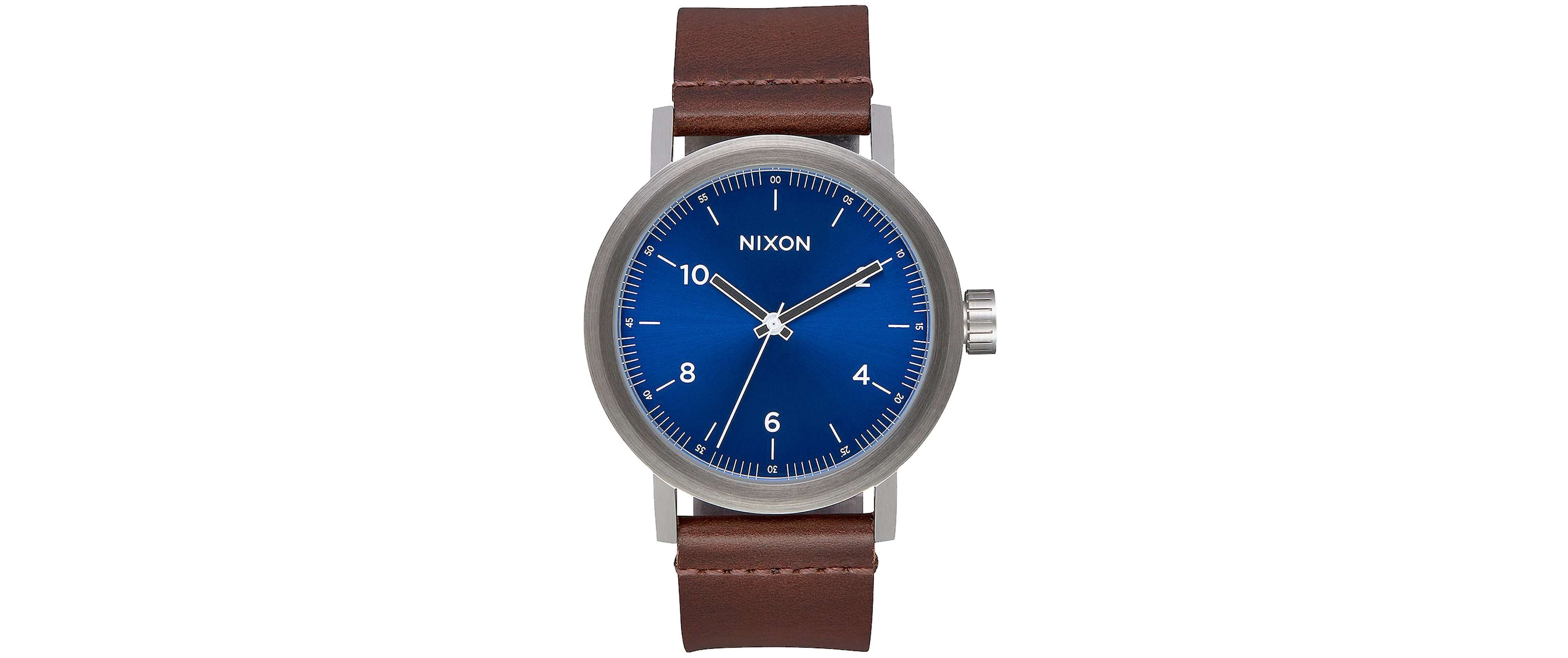 nixon stark leather watch